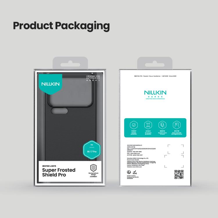 For Xiaomi 17 Pro NILLKIN Frosted Shield Pro PC + TPU Phone Case - Black