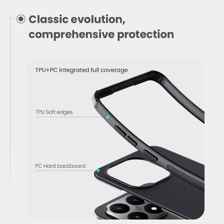 For Xiaomi 15T 5G NILLKIN Frosted Shield Pro PC + TPU Phone Case - Black