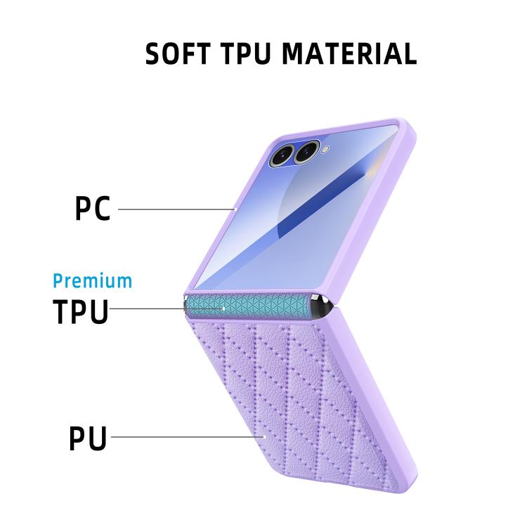 For Samsung Galaxy Z Flip7 5G Integrated Full Coverage Diamond Texture Phone Case