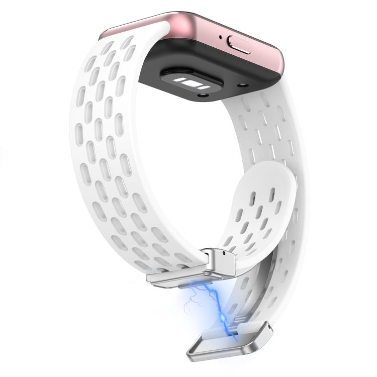 For Samsung Galaxy Fit 3 xDfind Mesh Magnetic Silver Buckle Silicone Watch Strap