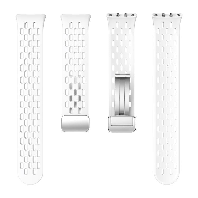 For Samsung Galaxy Fit 3 xDfind Mesh Magnetic Silver Buckle Silicone Watch Strap
