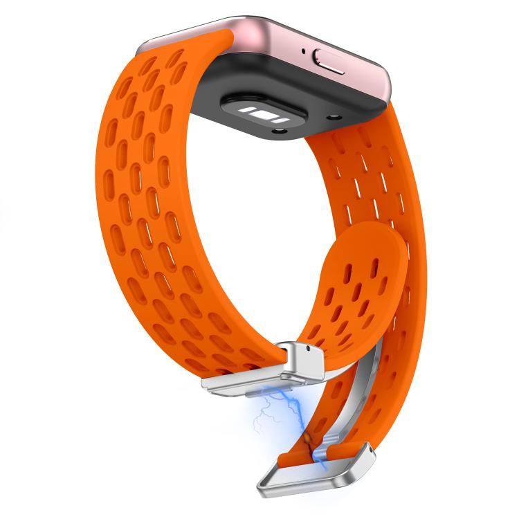 For Samsung Galaxy Fit 3 xDfind Mesh Magnetic Silver Buckle Silicone Watch Strap