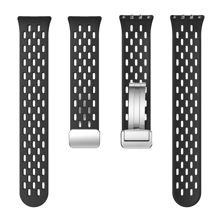 For Samsung Galaxy Fit 3 xDfind Mesh Magnetic Silver Buckle Silicone Watch Strap