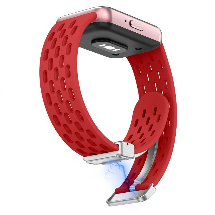 For Samsung Galaxy Fit 3 xDfind Mesh Magnetic Silver Buckle Silicone Watch Strap