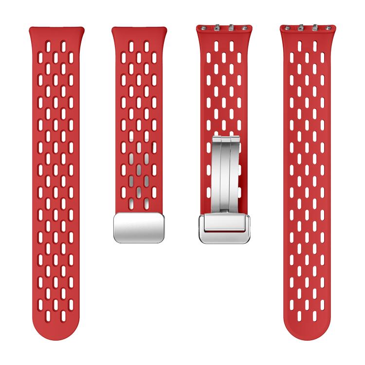 For Samsung Galaxy Fit 3 xDfind Mesh Magnetic Silver Buckle Silicone Watch Strap