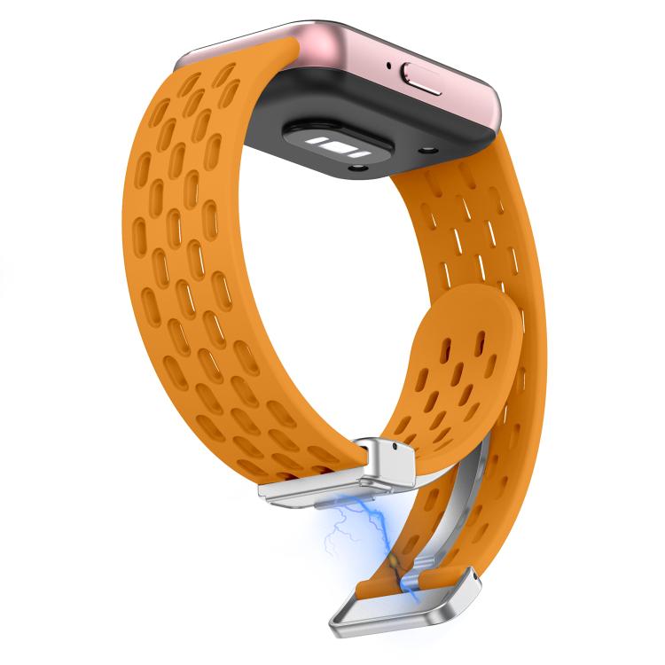 For Samsung Galaxy Fit 3 xDfind Mesh Magnetic Silver Buckle Silicone Watch Strap