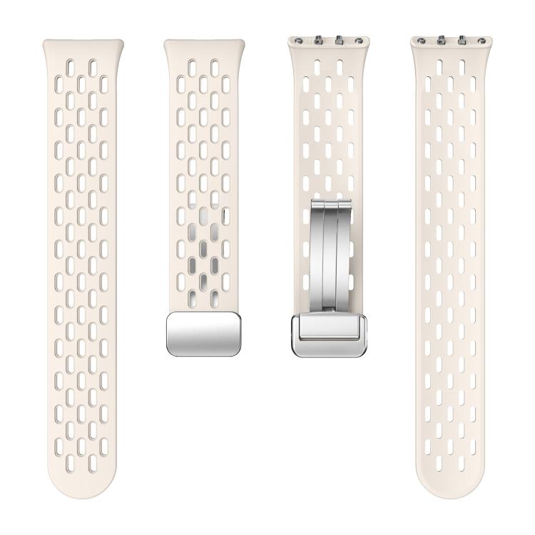 For Samsung Galaxy Fit 3 xDfind Mesh Magnetic Silver Buckle Silicone Watch Strap