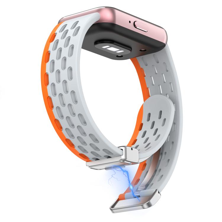 For Samsung Galaxy Fit 3 xDfind Mesh Magnetic Silver Buckle Silicone Watch Strap