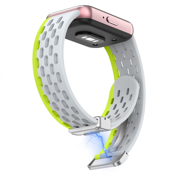 For Samsung Galaxy Fit 3 xDfind Mesh Magnetic Silver Buckle Silicone Watch Strap