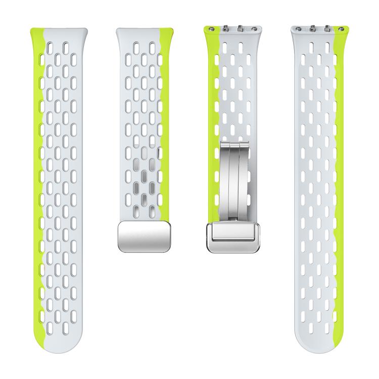 For Samsung Galaxy Fit 3 xDfind Mesh Magnetic Silver Buckle Silicone Watch Strap