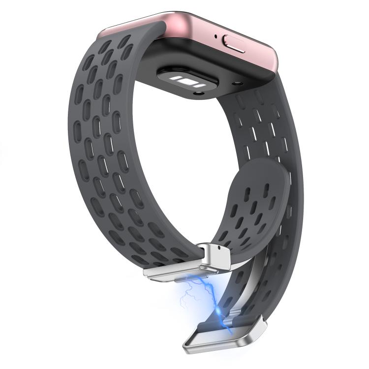 For Samsung Galaxy Fit 3 xDfind Mesh Magnetic Silver Buckle Silicone Watch Strap