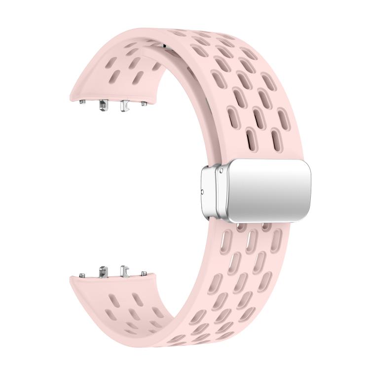 For Samsung Galaxy Fit 3 xDfind Mesh Magnetic Silver Buckle Silicone Watch Strap