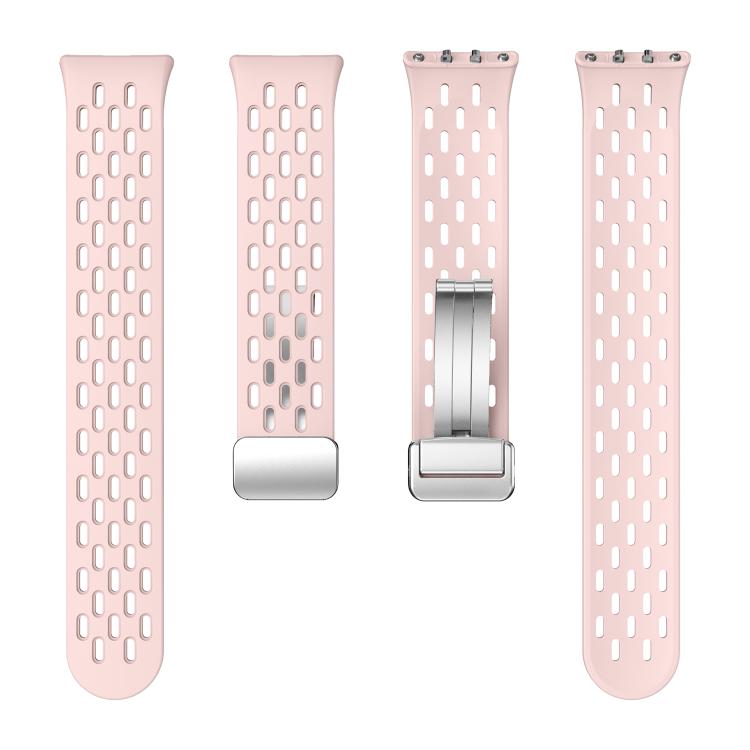 For Samsung Galaxy Fit 3 xDfind Mesh Magnetic Silver Buckle Silicone Watch Strap