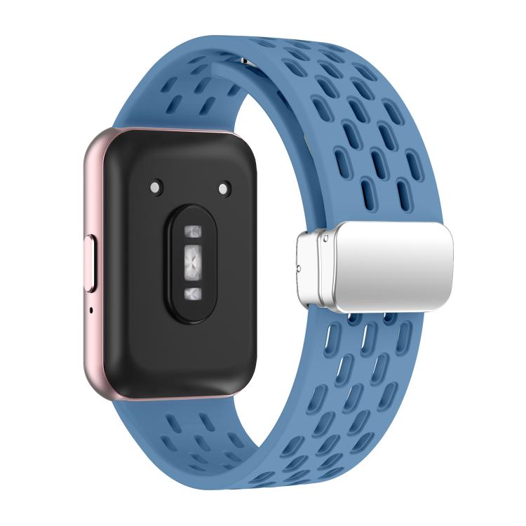 For Samsung Galaxy Fit 3 xDfind Mesh Magnetic Silver Buckle Silicone Watch Strap