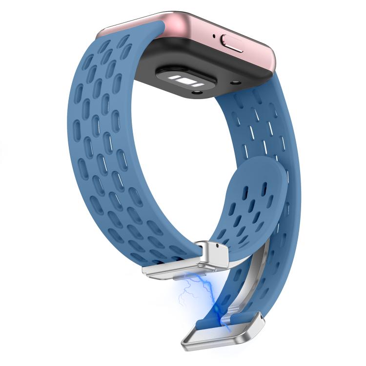 For Samsung Galaxy Fit 3 xDfind Mesh Magnetic Silver Buckle Silicone Watch Strap