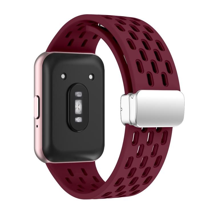 For Samsung Galaxy Fit 3 xDfind Mesh Magnetic Silver Buckle Silicone Watch Strap