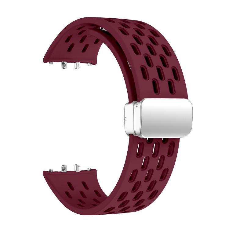 For Samsung Galaxy Fit 3 xDfind Mesh Magnetic Silver Buckle Silicone Watch Strap