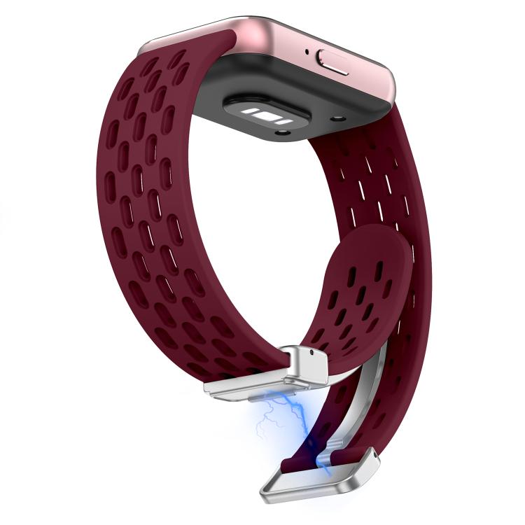For Samsung Galaxy Fit 3 xDfind Mesh Magnetic Silver Buckle Silicone Watch Strap