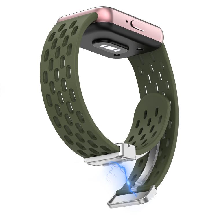 For Samsung Galaxy Fit 3 xDfind Mesh Magnetic Silver Buckle Silicone Watch Strap