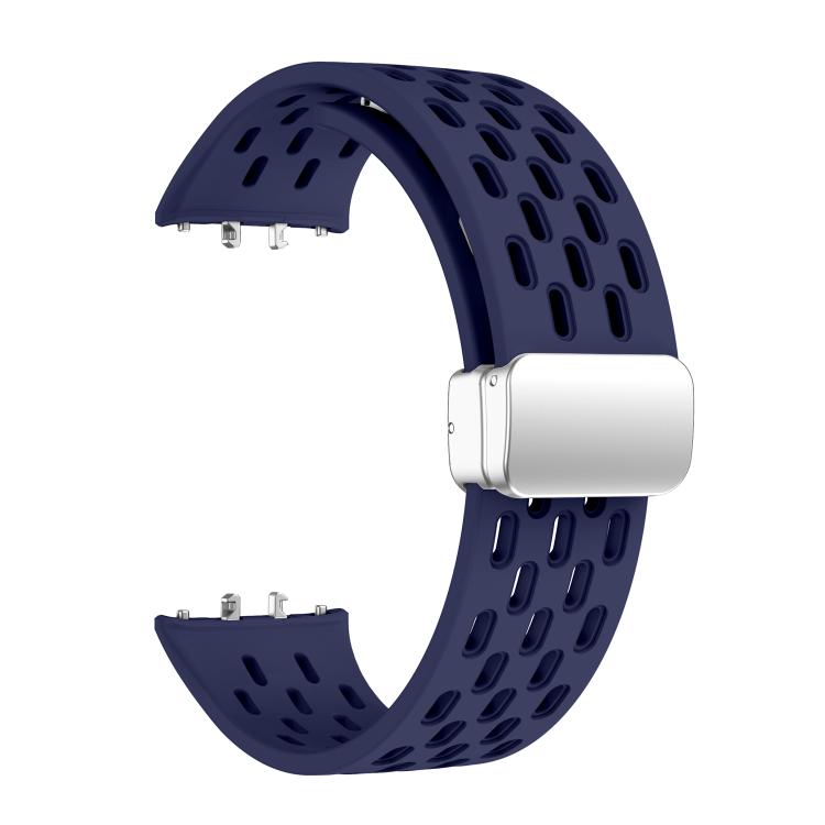 For Samsung Galaxy Fit 3 xDfind Mesh Magnetic Silver Buckle Silicone Watch Strap
