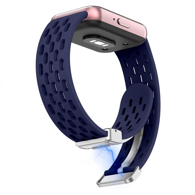 For Samsung Galaxy Fit 3 xDfind Mesh Magnetic Silver Buckle Silicone Watch Strap