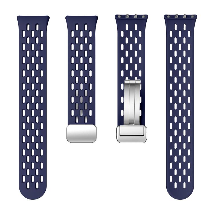 For Samsung Galaxy Fit 3 xDfind Mesh Magnetic Silver Buckle Silicone Watch Strap