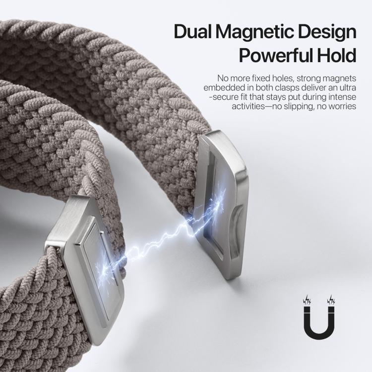 For Apple Watch 38 / 40 / 41 / S10 42mm DUX DUCIS Mixture Ultra Series Magnetic Buckle Nylon Braided Strap
