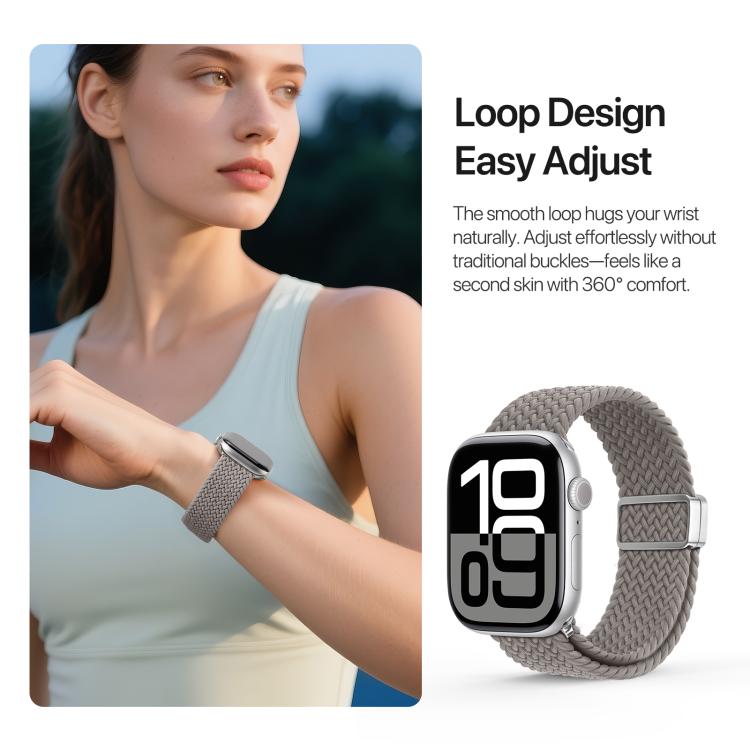 For Apple Watch 38 / 40 / 41 / S10 42mm DUX DUCIS Mixture Ultra Series Magnetic Buckle Nylon Braided Strap