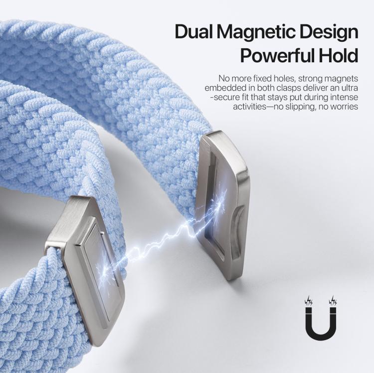 For Apple Watch 38 / 40 / 41 / S10 42mm DUX DUCIS Mixture Ultra Series Magnetic Buckle Nylon Braided Strap