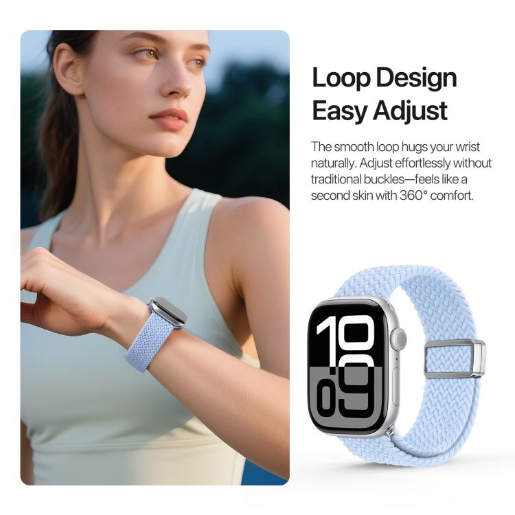 For Apple Watch 38 / 40 / 41 / S10 42mm DUX DUCIS Mixture Ultra Series Magnetic Buckle Nylon Braided Strap