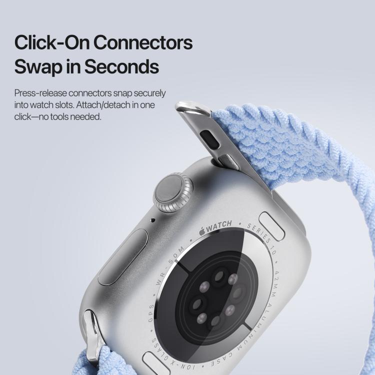 For Apple Watch 38 / 40 / 41 / S10 42mm DUX DUCIS Mixture Ultra Series Magnetic Buckle Nylon Braided Strap