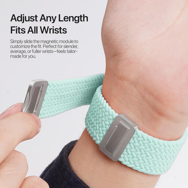 For Apple Watch 38 / 40 / 41 / S10 42mm DUX DUCIS Mixture Ultra Series Magnetic Buckle Nylon Braided Strap - Mint Green