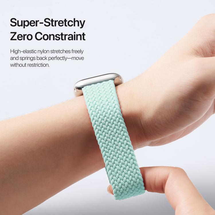 For Apple Watch 38 / 40 / 41 / S10 42mm DUX DUCIS Mixture Ultra Series Magnetic Buckle Nylon Braided Strap - Mint Green