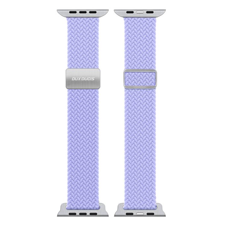 For Apple Watch 38 / 40 / 41 / S10 42mm DUX DUCIS Mixture Ultra Series Magnetic Buckle Nylon Braided Strap - Misty Purple