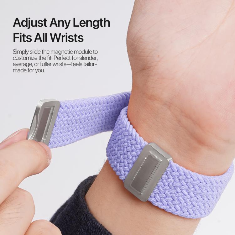 For Apple Watch 38 / 40 / 41 / S10 42mm DUX DUCIS Mixture Ultra Series Magnetic Buckle Nylon Braided Strap - Misty Purple