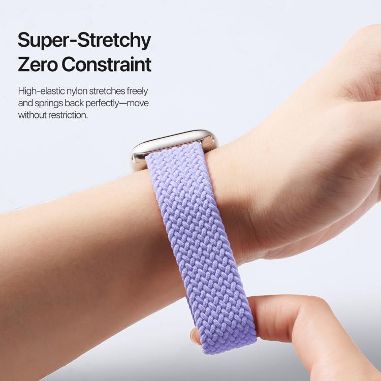 For Apple Watch 38 / 40 / 41 / S10 42mm DUX DUCIS Mixture Ultra Series Magnetic Buckle Nylon Braided Strap - Misty Purple