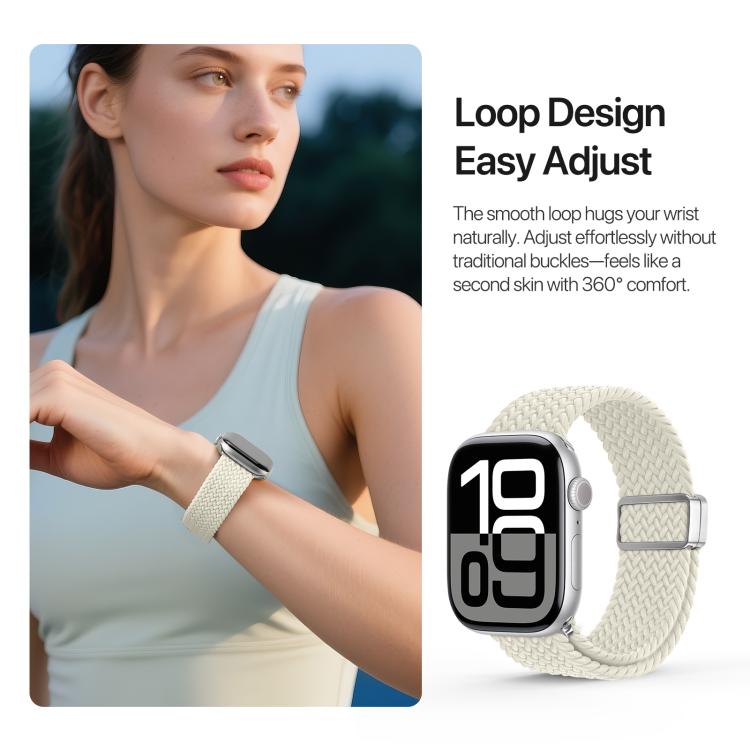 For Apple Watch 38 / 40 / 41 / S10 42mm DUX DUCIS Mixture Ultra Series Magnetic Buckle Nylon Braided Strap