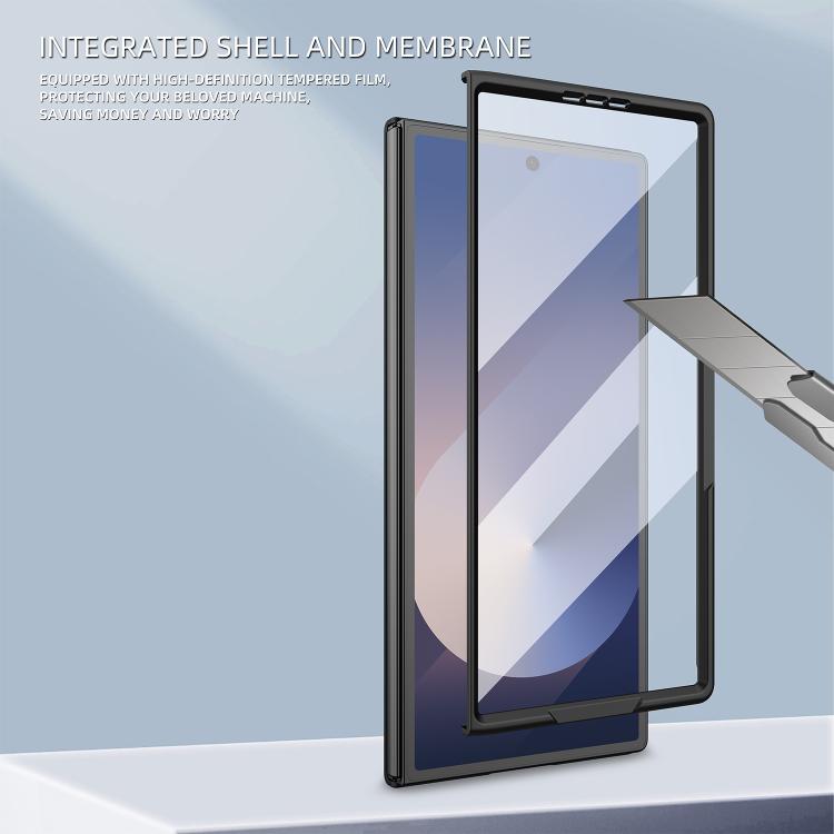 For Samsung Galaxy Z Fold7 5G Integrated Litchi Skin Phone Case With Pen Slot, Without Pen