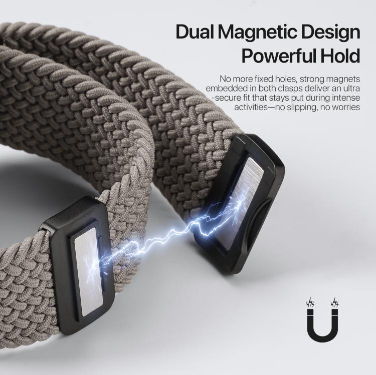 For Apple Watch 42 / 44 / 45 / 46 / 49mm DUX DUCIS Mixture Ultra Series Magnetic Buckle Nylon Braided Strap