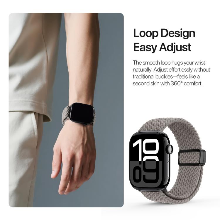 For Apple Watch 42 / 44 / 45 / 46 / 49mm DUX DUCIS Mixture Ultra Series Magnetic Buckle Nylon Braided Strap