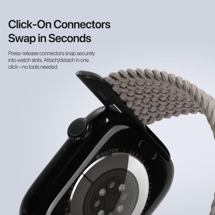 For Apple Watch 42 / 44 / 45 / 46 / 49mm DUX DUCIS Mixture Ultra Series Magnetic Buckle Nylon Braided Strap