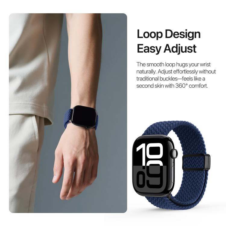 For Apple Watch 42 / 44 / 45 / 46 / 49mm DUX DUCIS Mixture Ultra Series Magnetic Buckle Nylon Braided Strap