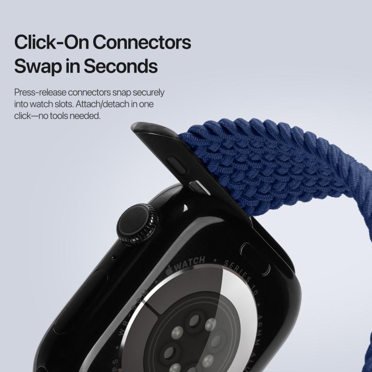 For Apple Watch 42 / 44 / 45 / 46 / 49mm DUX DUCIS Mixture Ultra Series Magnetic Buckle Nylon Braided Strap