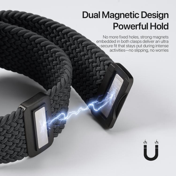 For Apple Watch 42 / 44 / 45 / 46 / 49mm DUX DUCIS Mixture Ultra Series Magnetic Buckle Nylon Braided Strap