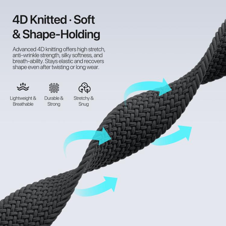 For Apple Watch 42 / 44 / 45 / 46 / 49mm DUX DUCIS Mixture Ultra Series Magnetic Buckle Nylon Braided Strap