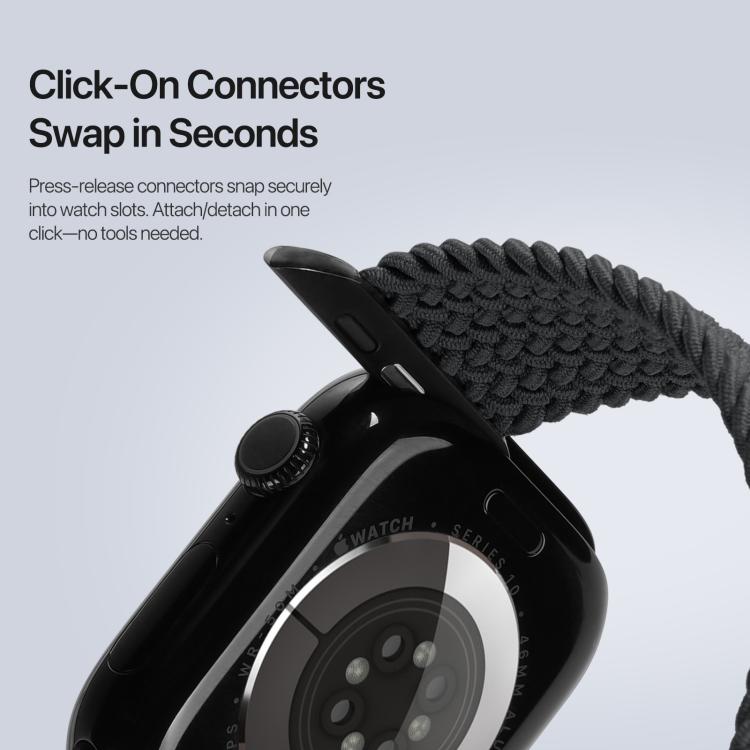 For Apple Watch 42 / 44 / 45 / 46 / 49mm DUX DUCIS Mixture Ultra Series Magnetic Buckle Nylon Braided Strap