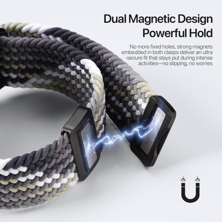 For Apple Watch 42 / 44 / 45 / 46 / 49mm DUX DUCIS Mixture Ultra Series Magnetic Buckle Nylon Braided Strap