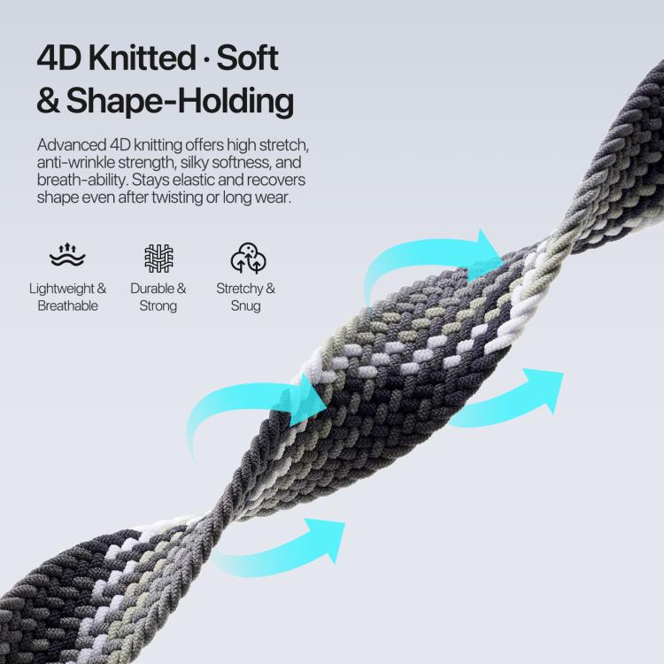 For Apple Watch 42 / 44 / 45 / 46 / 49mm DUX DUCIS Mixture Ultra Series Magnetic Buckle Nylon Braided Strap