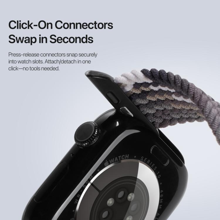 For Apple Watch 42 / 44 / 45 / 46 / 49mm DUX DUCIS Mixture Ultra Series Magnetic Buckle Nylon Braided Strap