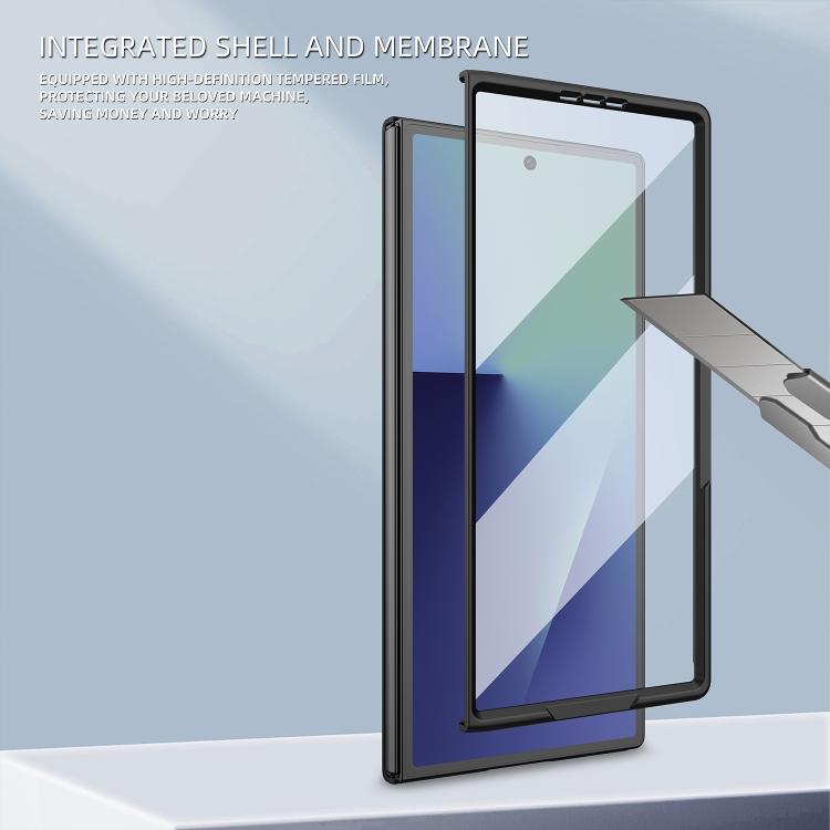 For Samsung Galaxy Z Fold7 5G Integrated Webbing Card Slot Litchi Skin Pasting Phone Case